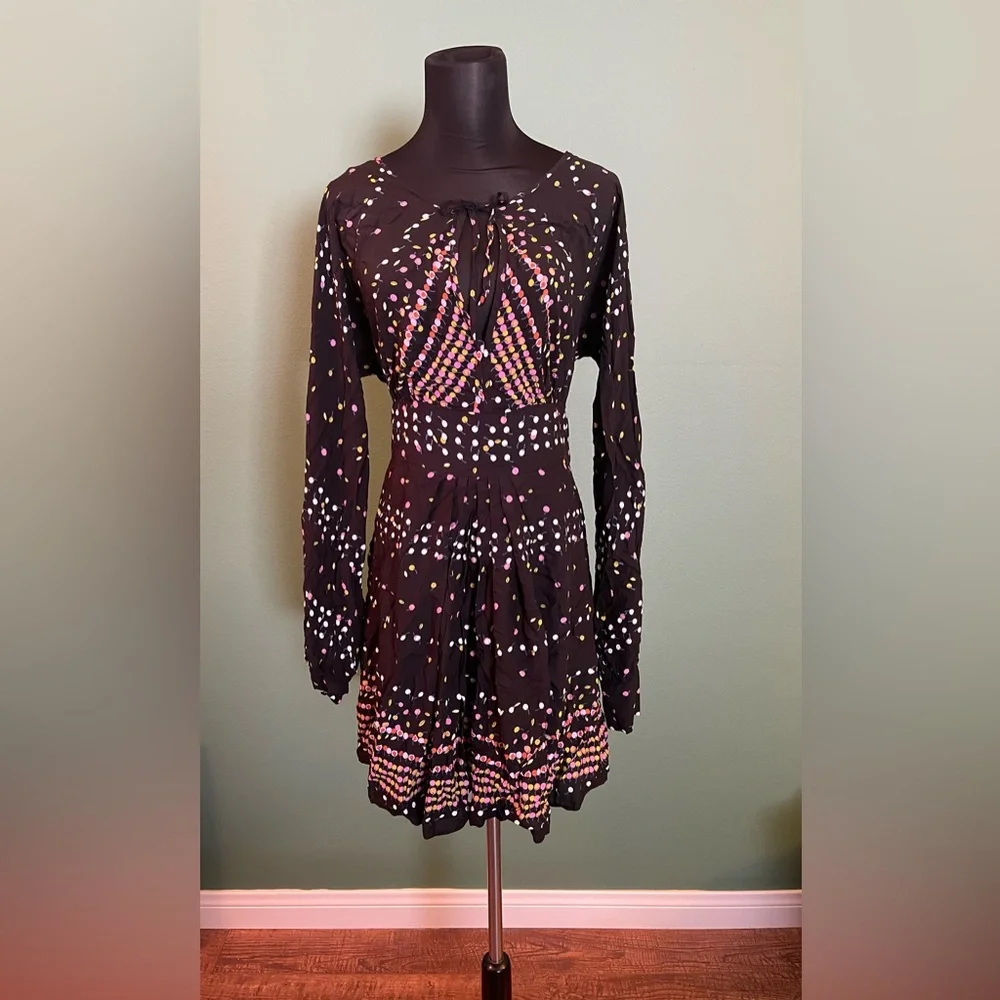 Free People Black Multi-Color Mini Dress - Picture 8 of 15